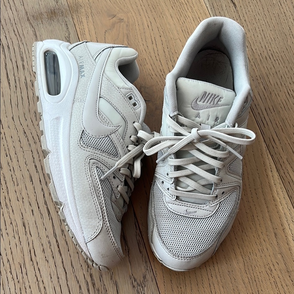 Nike Nude and White Sneakers with Air Max Cushioning size 8
